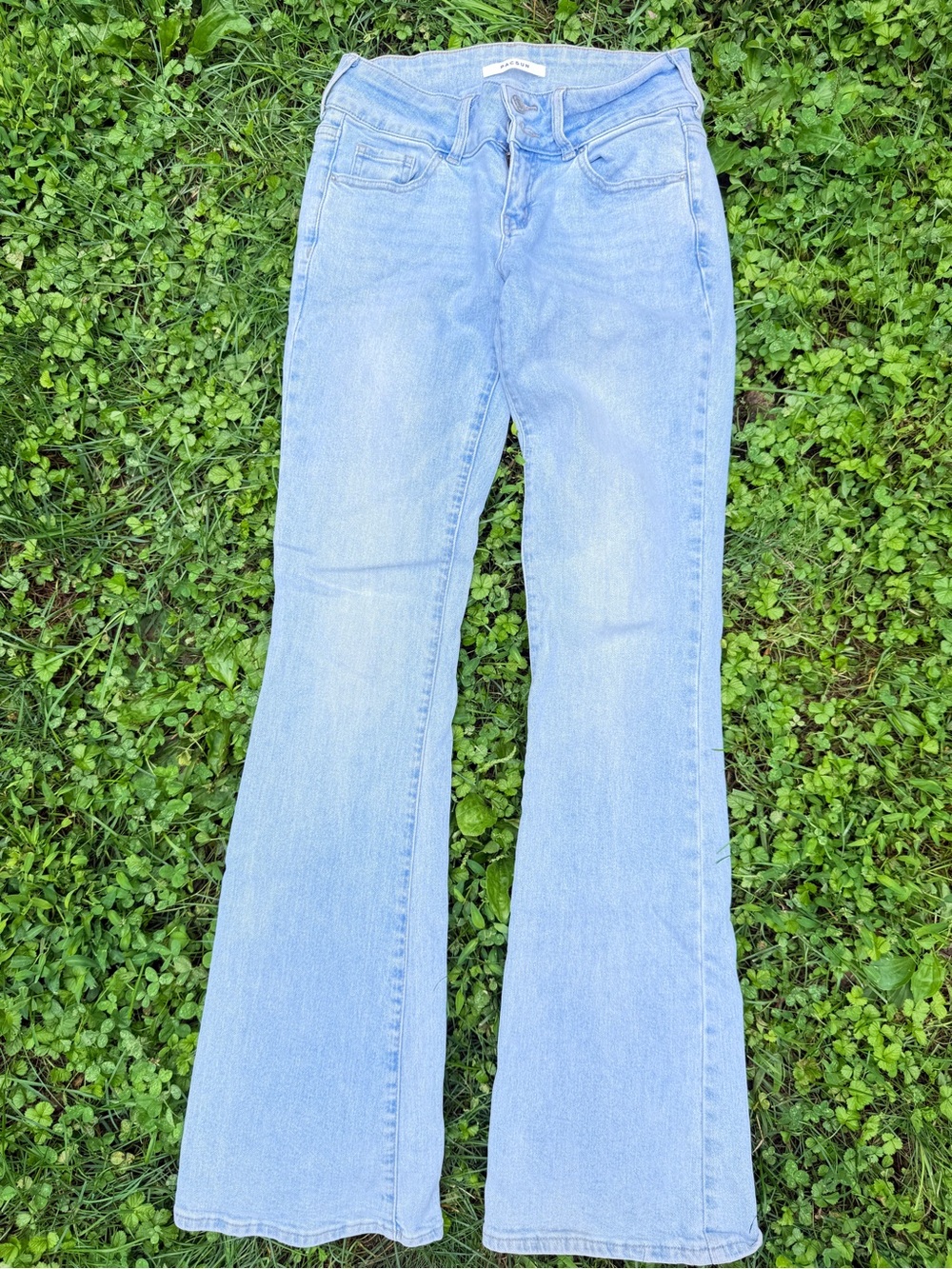 PacSun Light Blue Flare Jeans for Women